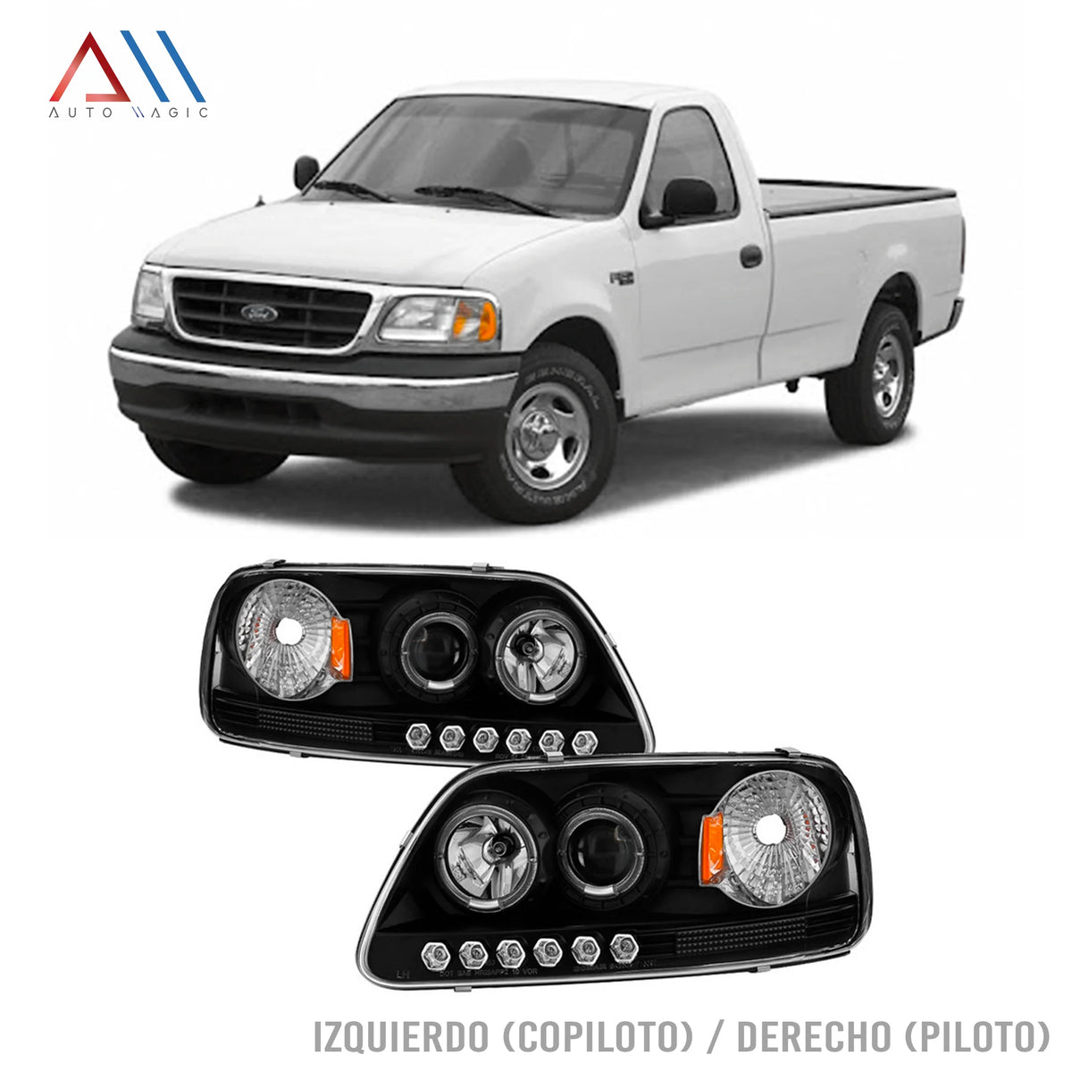 FAROS C/LUPA OJO ÁNGEL F150/LOBO 97-08 #AM