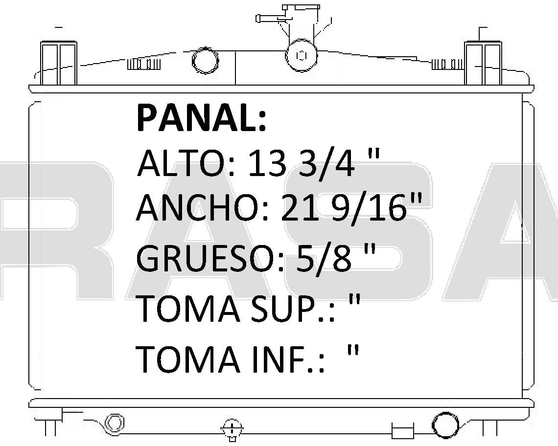 36184 AU RADIADOR ALUMINIO PLASTICO MAZDA 2 11-13 L4 AT 11-13 TRANS:AUTOMATICA RASA