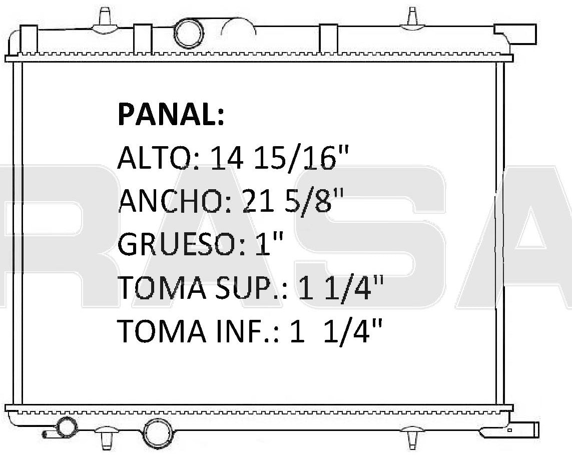 36011 M RADIADOR ALUMINIO PLASTICO PARTNER 1.6, 16 VALVULAS. 07-10 MECANICO RASA