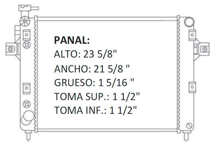 RADIADOR ALUMINO PLASTICO RADIADOR GRAN CHEROKEE 01-03 7035