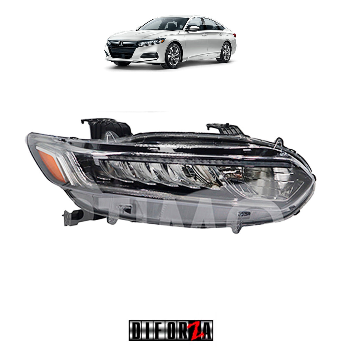 FARO ACCORD 2018-2021 F/CROMADO C/LED (VERSION SPORT ) DER #OP