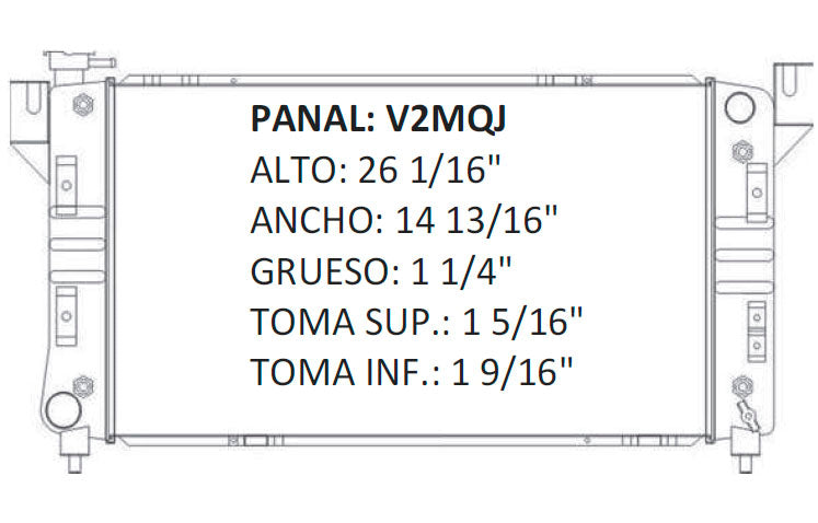 RADIADOR ALUMINO PLASTICO CARAVAN/GRAND CARAVAN / TOWN & COUNTRY