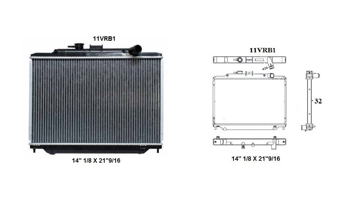 RADIADOR ALUMINIO PLASTICO URVAN 00-06 2.4 DIESEL TRANS:MANUAL TUBO SOLDADO TOMAS CRUZADAS