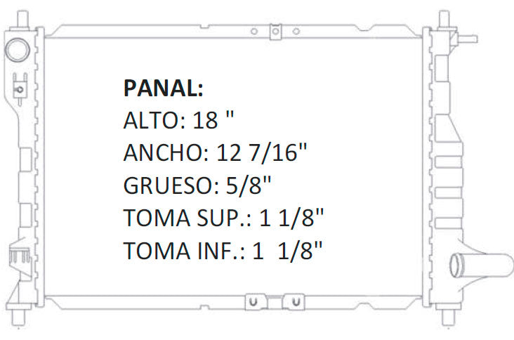 35931 RADIADOR ALUMINIO PLASTICO MATIZ 1.0 LTS 01-08 RASA