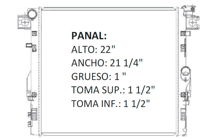 36106 AU RADIADOR ALUMINIO PLASTICO WRANGLER 07-11 V6 3.8 L 07-11 TRANS:AUTOMATICA RASA