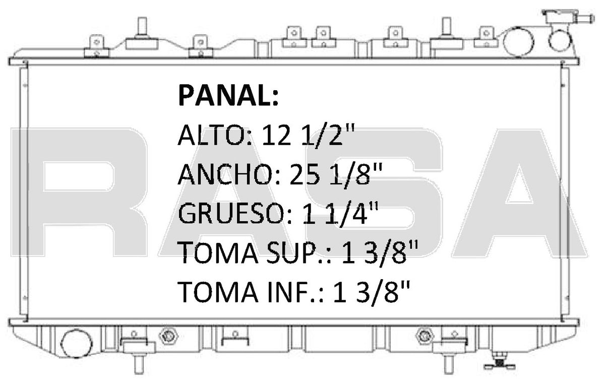 35049 M RADIADOR ALUMINIO PLASTICO SENTRA 93-00 L4 2.0L 93-00 MECANICO RASA