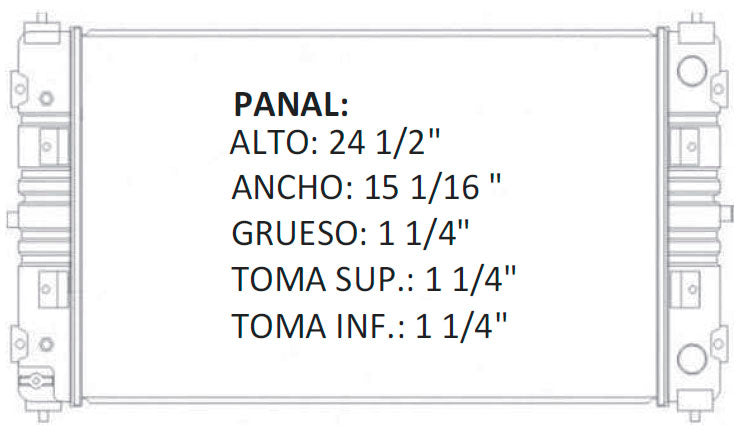 RADIADOR ALUMINO PLASTICO CIRRUS / SEBRING/STRATUS / BREEZE L4/V6 2.0/2.5 95-00