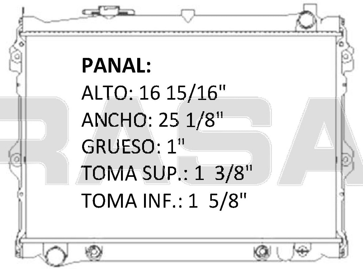 35814 AU RADIADOR ALUMINIO PLASTICO MINI VANS MAZDA 2.6 LTS. L4 89-95 TRANS:AUTOMATICA RASA