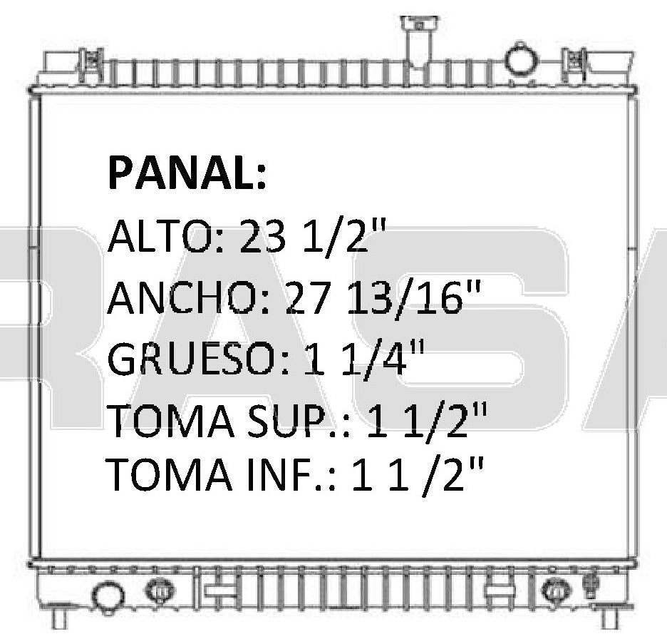 35837 AU RADIADOR ALUMINIO PLASTICO ARMADA / PATHFINDER / TITAN / INFINITI QX56 V8 5.6 04-10 TRANS:AUTOMATICA RASA
