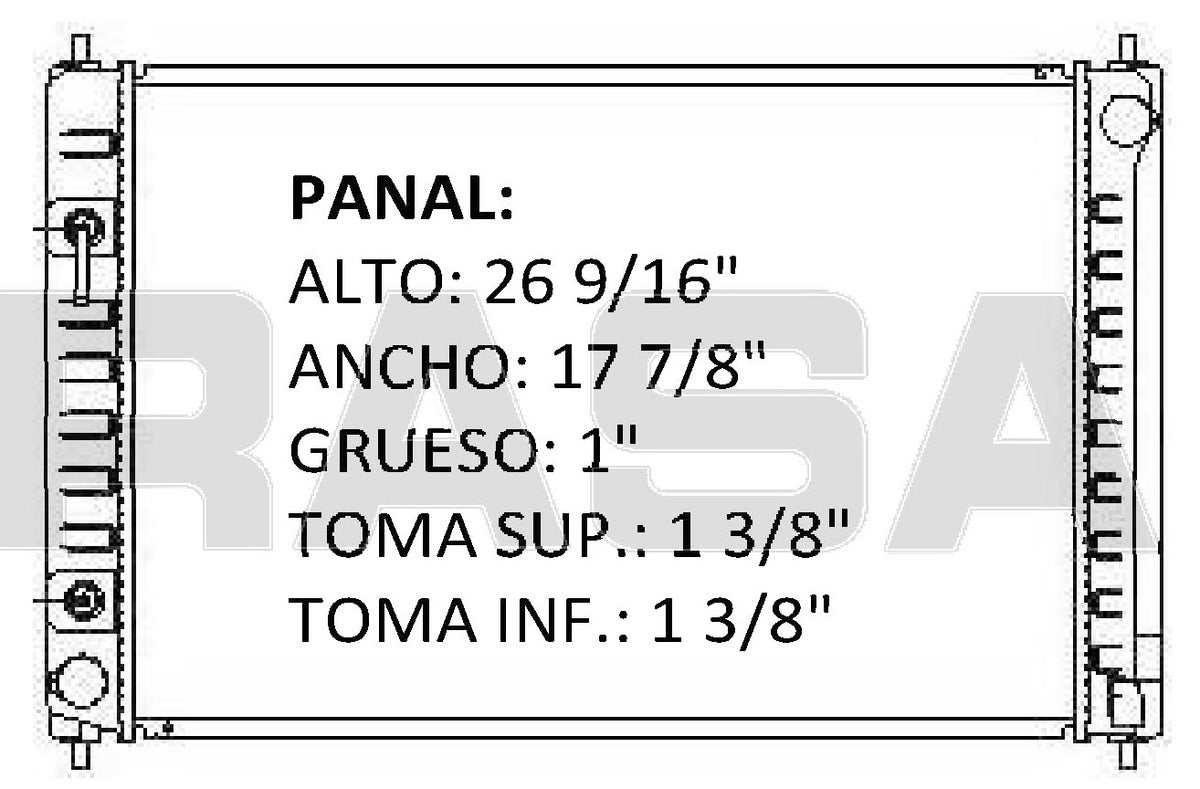 36147 AU RADIADOR ALUMINIO PLASTICO MURANO / QUEST 11-12 TRANS:AUTOMATICA RASA