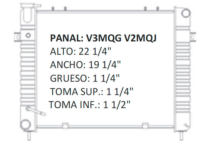 RADIADOR ALUMINO PLASTICO GRAND CHEROKEE 6 CIL. LAREDO, ORVIS, TSI, 4 Lt L6 93-97 RASA #RS