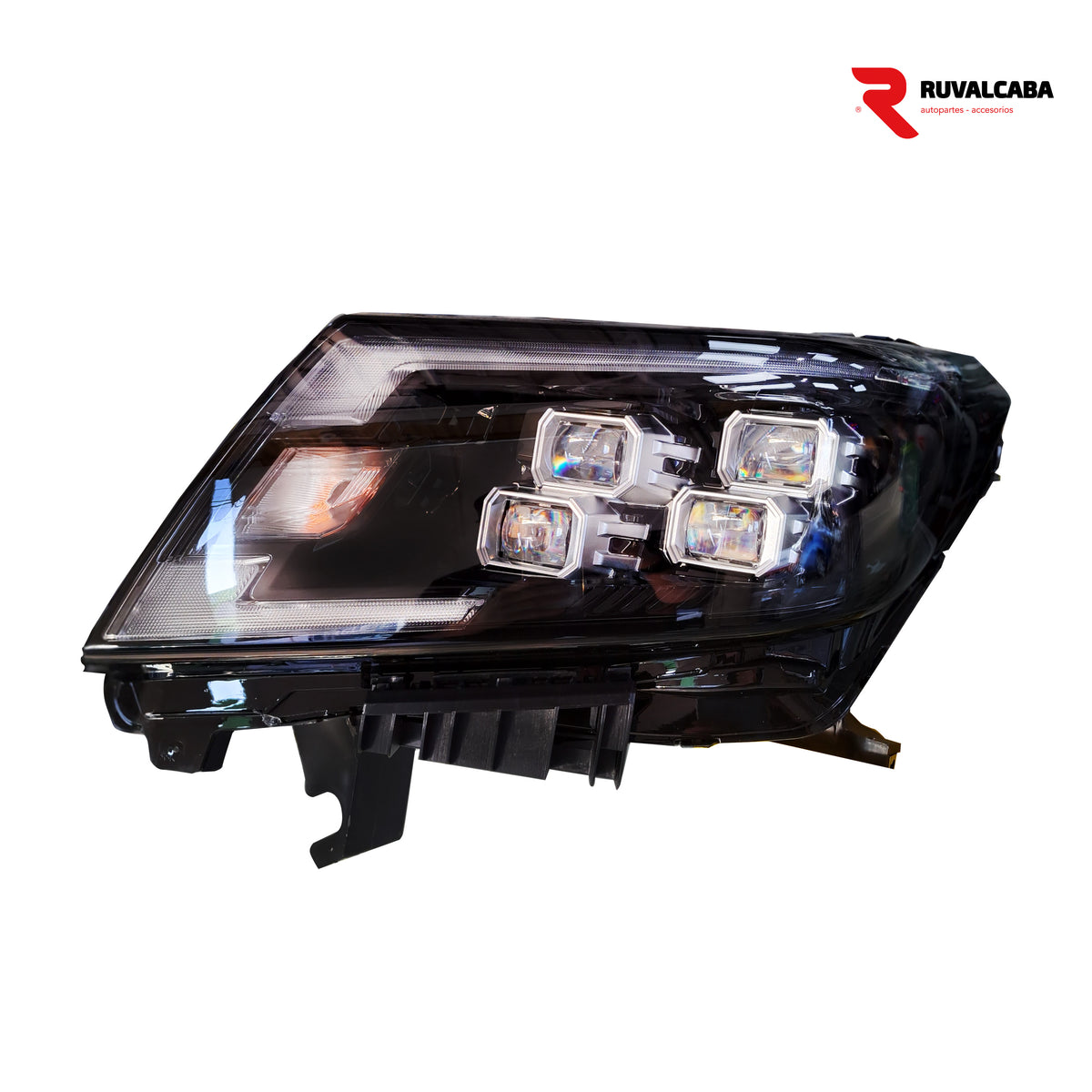FARO NISSAN NP300 FRONTIER 2021-23 F/CROMADO C/LED C/LUPA PLATINUM LUJO IZQ #OP