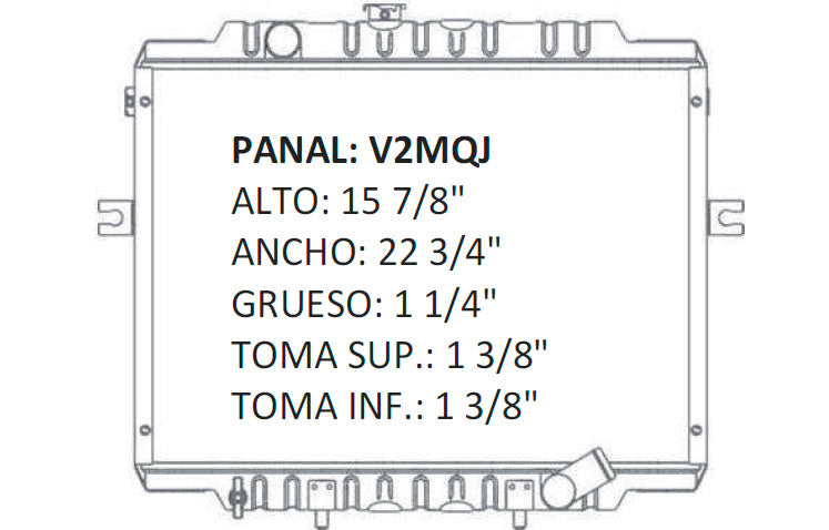 35860 RADIADOR ALUMINIO PLASTICO H100 L4 2.5 99-07 RASA