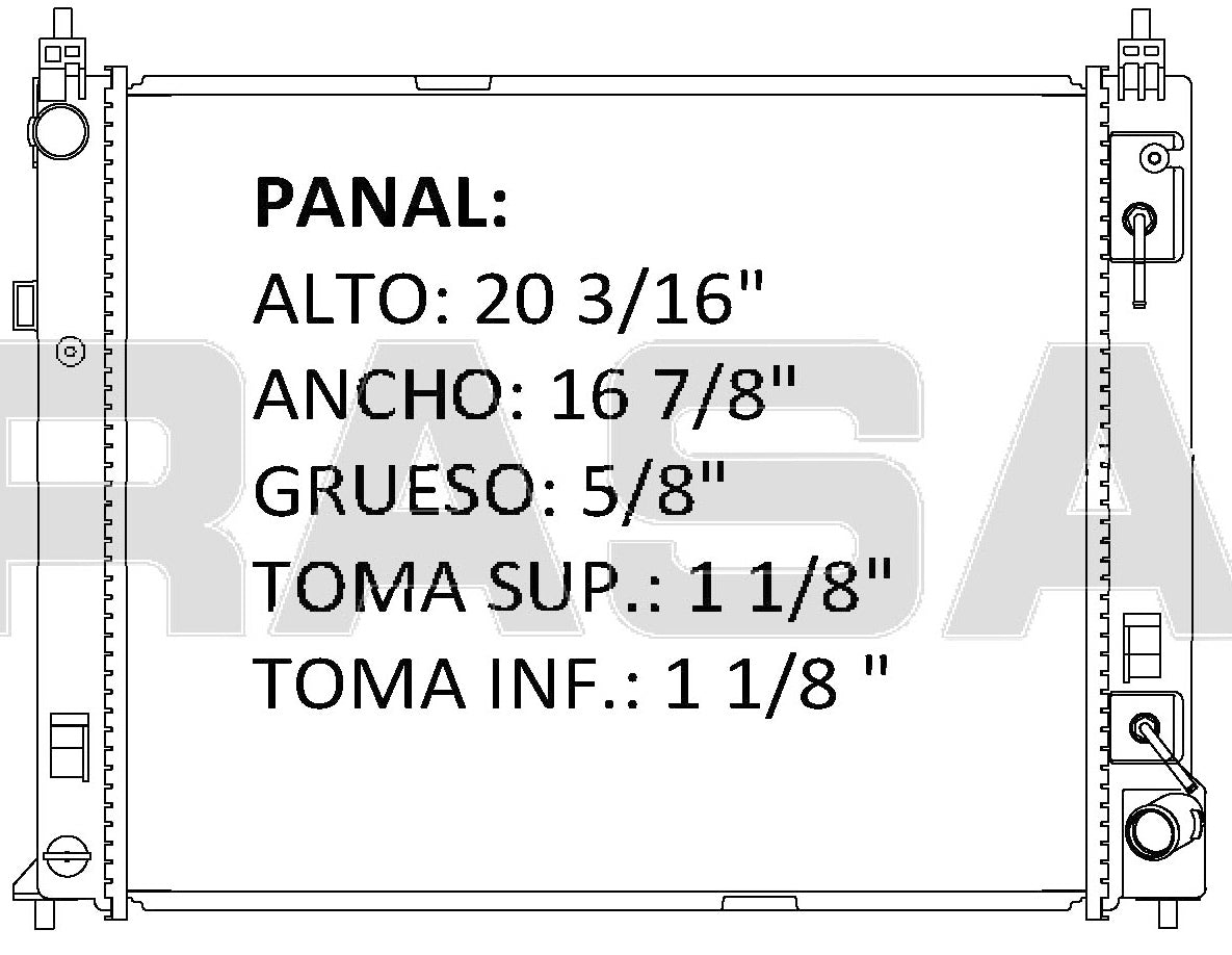 36179 RADIADOR ALUMINIO PLASTICO MARCH 11, VERSA 12-13 RASA