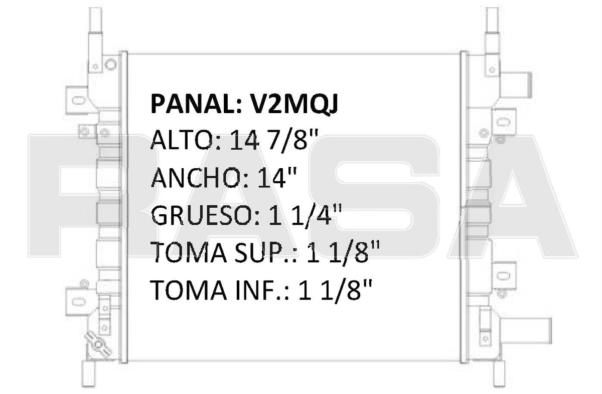 35740 M RADIADOR ALUMINIO PLASTICO FORD KA 1.3L C/A MECANICO TUBO REDONDO 96-99 RASA