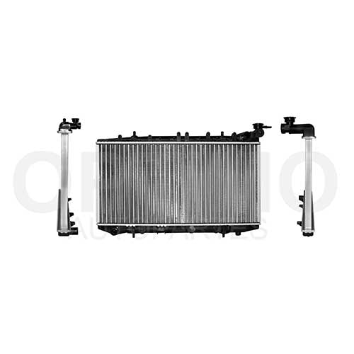 RADIADOR NS TSURU III 92-17 L4 1.6, 2.0 LTS STD 12 3/5X25 1/2X34MM ALUM MECANICO #OP