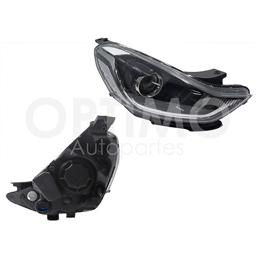 FARO GRAND I10 2021-2023 F/NEGRO C/LUPA C/ MOTOR DIFORZA DER #OP