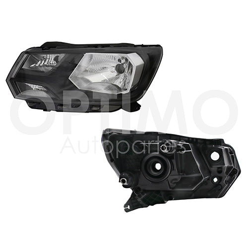 FARO VW GOL 19-20/ SAVEIRO 17-20 FONDO NEGRO UN AS IZQ #OP