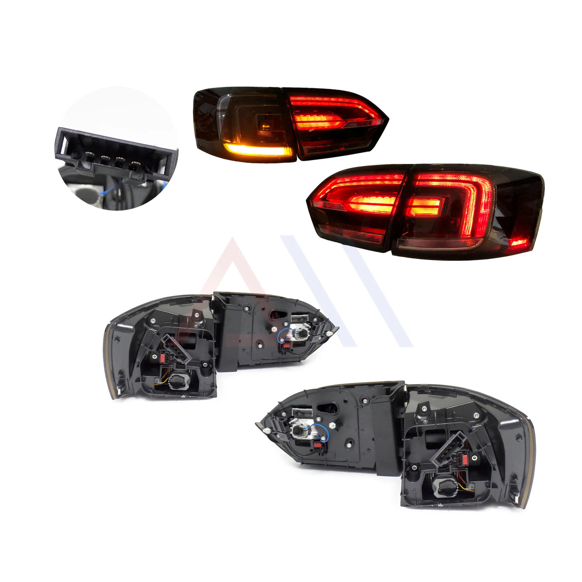 CALAVERAS JETTA A6 11-14 CON LEDS HUMO #AM