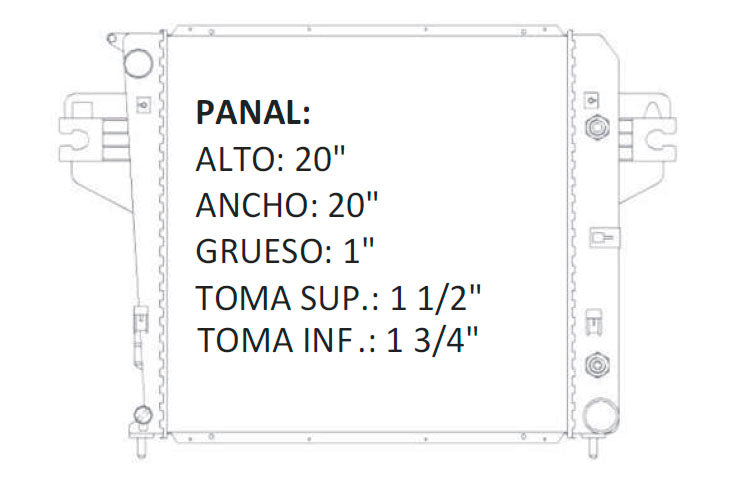 RADIADOR ALUMINO PLASTICO JEEP LIBERTY, 3.7 Lt V6 02-06 35533 AU
