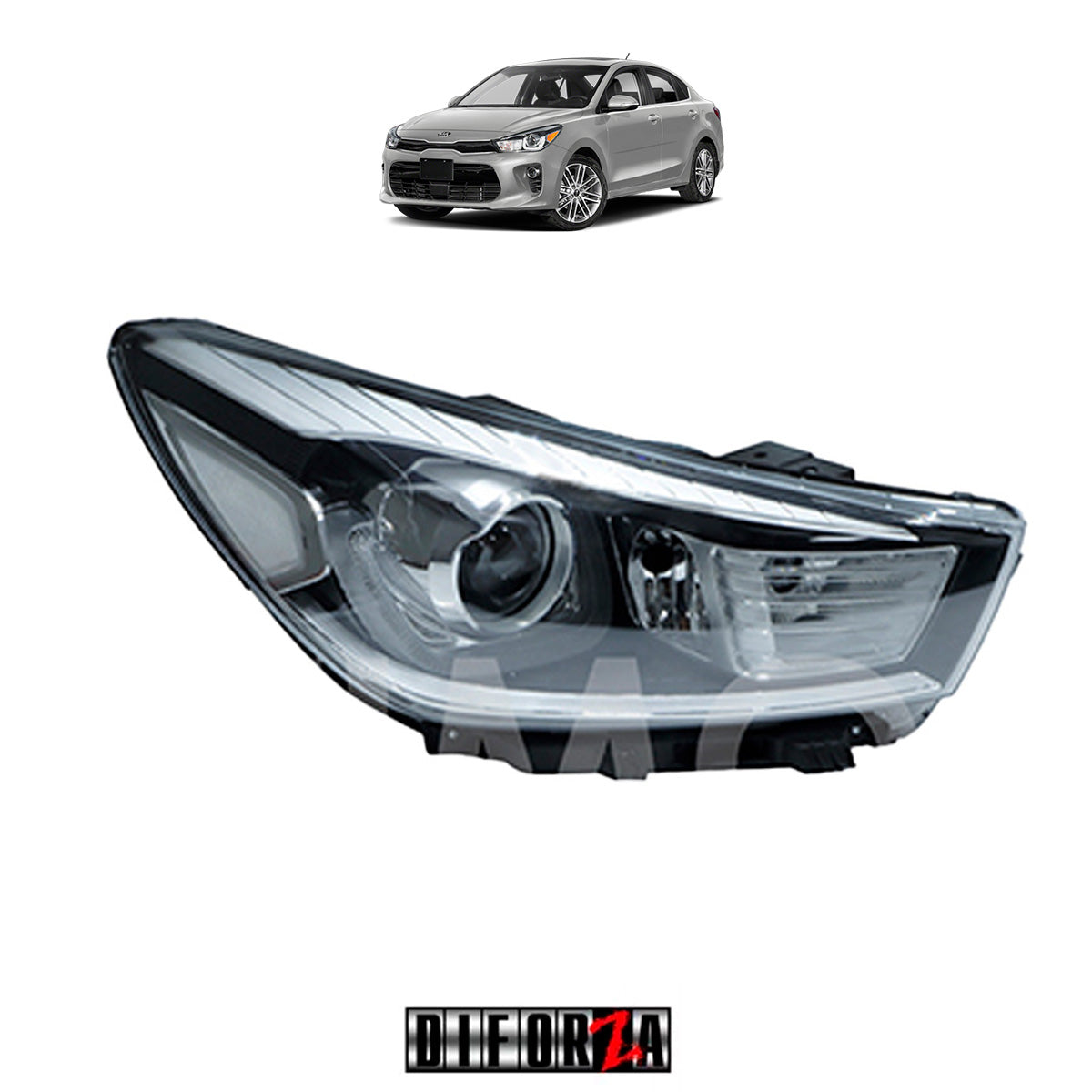 FARO RIO 2018-2022 F/NEGRO C/LED C/LUPA (SEDAN/HATBACH) DER #OP
