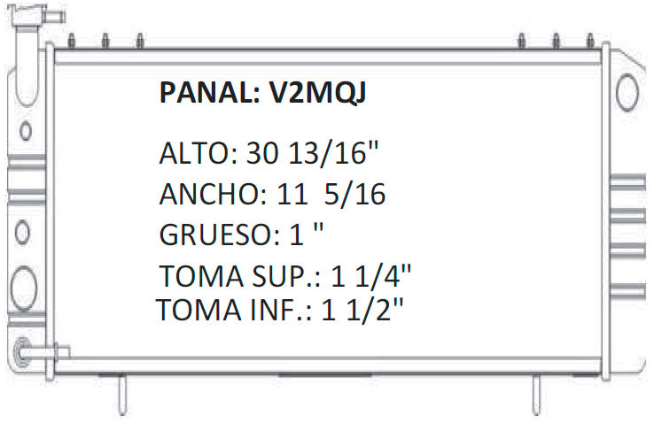 RADIADOR ALUMINO PLASTICO CHEROKEE / WAGONEER / COMANCHE L4/L6 2.5/4.0 91-01