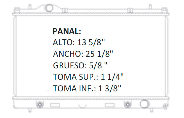 35670 AU RADIADOR ALUMINIO PLASTICO NEON / NEON RT L4 2.0 00-04 TRANS:AUTOMATICA RASA