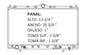 36100 AU RADIADOR ALUMINIO PLASTICO STRATUS V6 2.5 L 95-00 TRANS:AUTOMATICA RASA