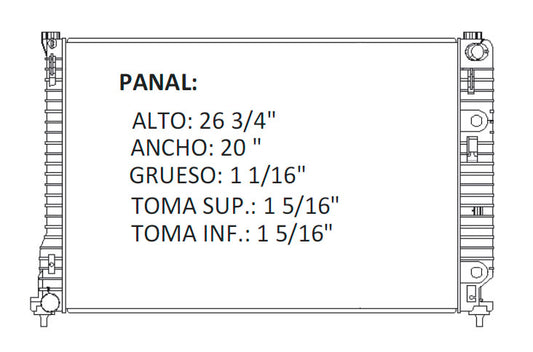 36144 AU RADIADOR ALUMINIO PLASTICO CAPTIVA 07-10 TRANS:AUTOMATICA RASA