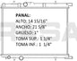 36011 M RADIADOR ALUMINIO PLASTICO PARTNER 1.6, 16 VALVULAS. 07-10 MECANICO RASA