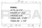 35949 AU RADIADOR ALUMINIO PLASTICO LANCER L4 2.0/2.4 02-07 TRANS:AUTOMATICA RASA