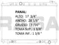 35864 AU RADIADOR ALUMINIO PLASTICO QUEST V6 3.5 04-09 TRANS:AUTOMATICA RASA