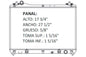 36042 AU RADIADOR ALUMINIO PLASTICO FRONTIER 2.5 LTS L4 A/T T/LINEAL 05-10 TRANS:AUTOMATICA RASA