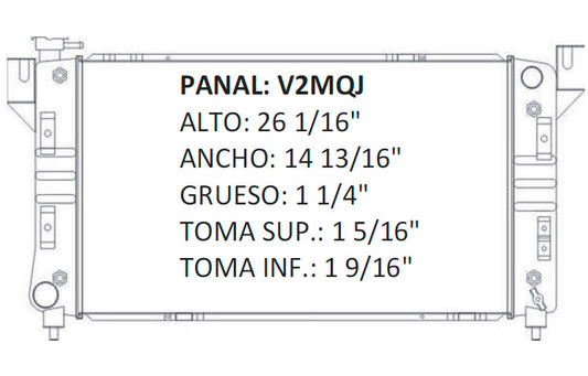 RADIADOR ALUMINO PLASTICO CARAVAN/GRAND CARAVAN / TOWN & COUNTRY