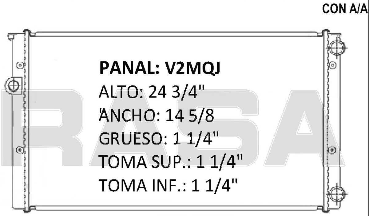 35528 M RADIADOR ALUMINIO PLASTICO GOLF/JETTA/CORDOBA/IBIZA 99-03 L4 2.0L 99-03 MECANICO RASA