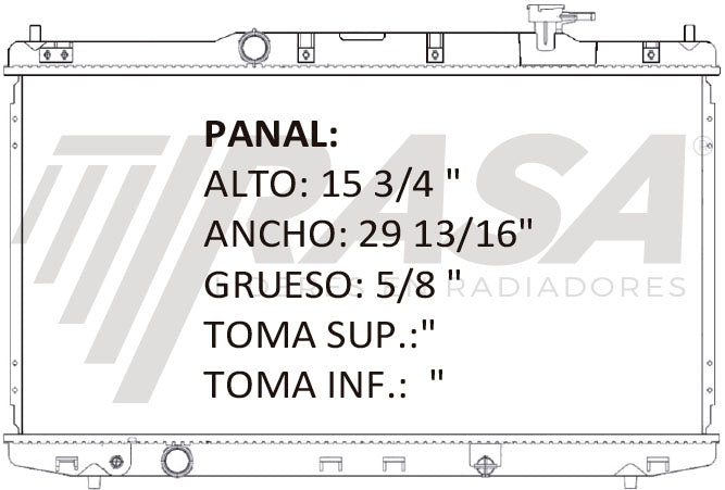36202 AU RADIADOR ALUMINIO PLASTICO ACCORD 13-15 TRANS:AUTOMATICA RASA