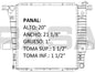 35850 AU RADIADOR ALUMINIO PLASTICO RANGER PIC UP, B 2500 L4 2.5 LTS. 98-01 TRANS:AUTOMATICA RASA