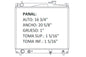 35836 AU RADIADOR ALUMINIO PLASTICO TRACKER/SUNRUNNER/ SIDEKICK / VITARA/ GRAND VITARA L4/V6 1.6/1.8/2.0/2.5 96-04 TRANS:AUTOMATICA RASA