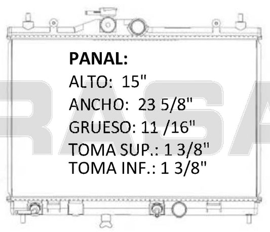 RADIADOR TIIDA 1.8 STDR RASA #RS