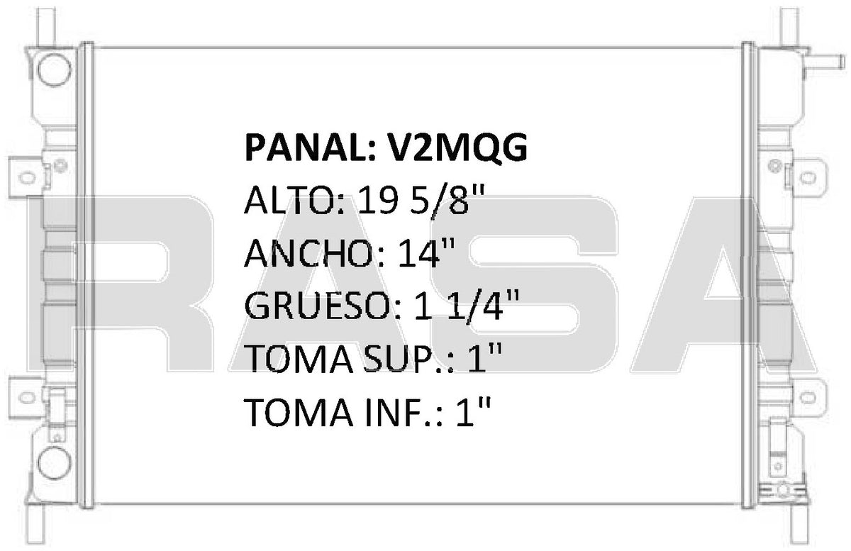 35808 M RADIADOR ALUMINIO PLASTICO COURIER 00-04 L4 1.6L 00-04 MECANICO RASA