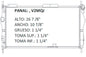 35634 M RADIADOR ALUMINIO PLASTICO CHEVY, MONZA, PICK UP L4-16V 1.4 93-00 MECANICO RASA