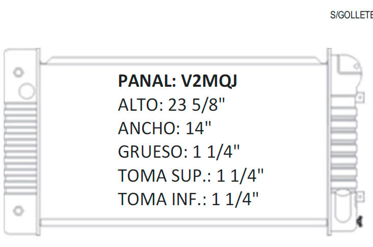 35337 AU RADIADOR ALUMINIO PLASTICO CAVALIER / PT SUNBIRD/J2000 V6 3.1 89-94 TRANS:AUTOMATICA RASA