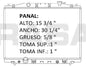 36157 AU RADIADOR ALUMINIO PLASTICO RAD HONDA ACCORD L4 2.0 / 2.4 08-11 TRANS:AUTOMATICA RASA