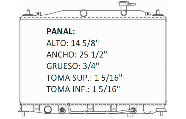 36000 RADIADOR ALUMINIO PLASTICO ELANTRA/ATTITUDE 1.6L 16V 05-09 RASA