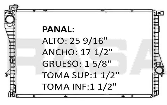 36140 AU RADIADOR ALUMINIO PLASTICO 525 SERIES/ 528/ 530 99-05 TRANS:AUTOMATICA RASA