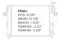 35587 AU M RADIADOR ALUMINIO PLASTICO GRAND CHEROKEE 6 CIL. LAREDO, ORVIS, TSI, 4 Lt L7 93-98 MECANICO TRANS:AUTOMATICA RASA