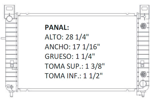 35748 AU RADIADOR ALUMINIO PLASTICO SILVERADO 1500/SIERRA 1500 PICKUPS V6 4.3 99-04 TRANS:AUTOMATICA RASA