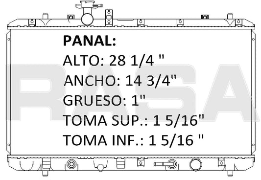36189 AU RADIADOR ALUMINIO PLASTICO SX4 07-09 L4 AT 07-09 TRANS:AUTOMATICA RASA