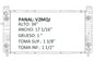 35749 AU RADIADOR ALUMINIO PLASTICO AVALANCHE 1500/SILVERADO/SIERRA PU/SUBURBAN /TAHOE/ YUKON /ESCALADE/H2 V8 4.8/5.3 99-07 TRANS:AUTOMATICA RASA