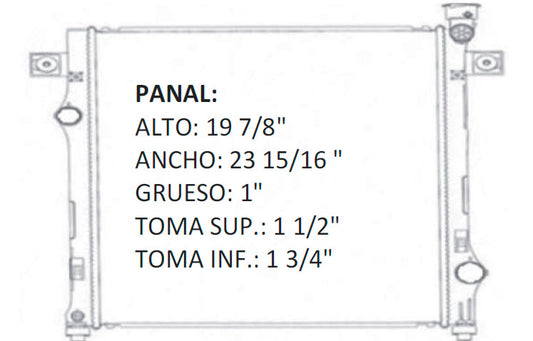 35966 AU RADIADOR ALUMINIO PLASTICO NITRO /LIBERTY 08-11 TRANS:AUTOMATICA RASA